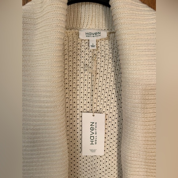 Haven Well Within Organic Cotton Honeycomb Shawl Cardigan - Picture 4 of 8